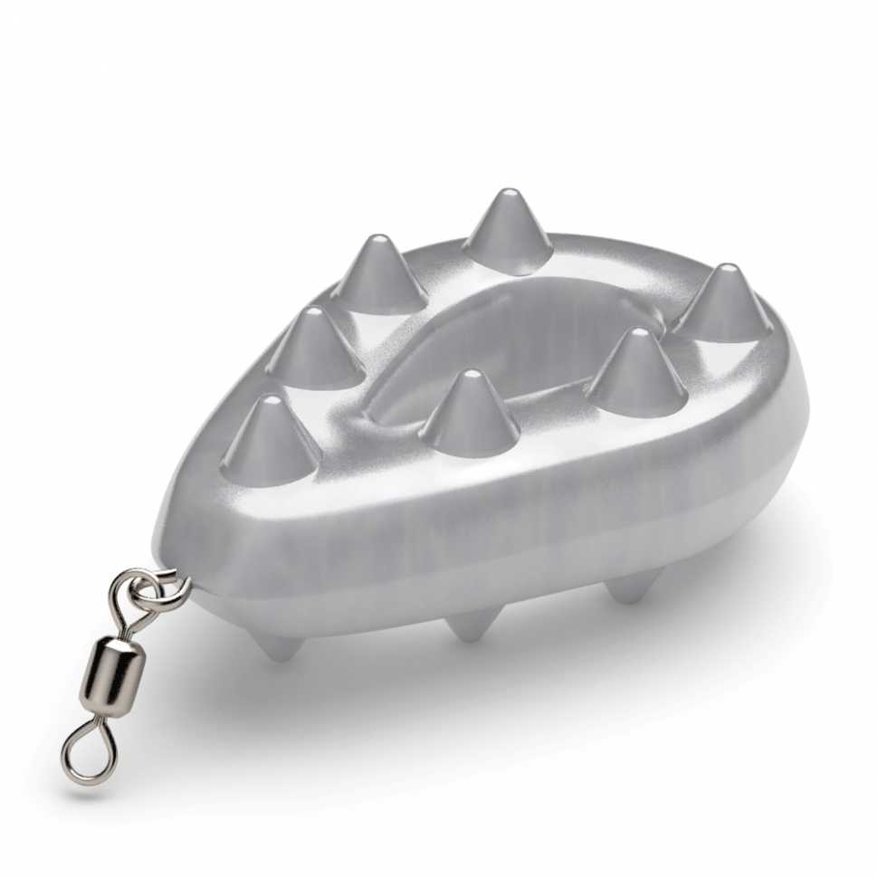 Купить Рыболовное грузило «Капля-рамка с шипами» ухо+вертлюг (50 г)