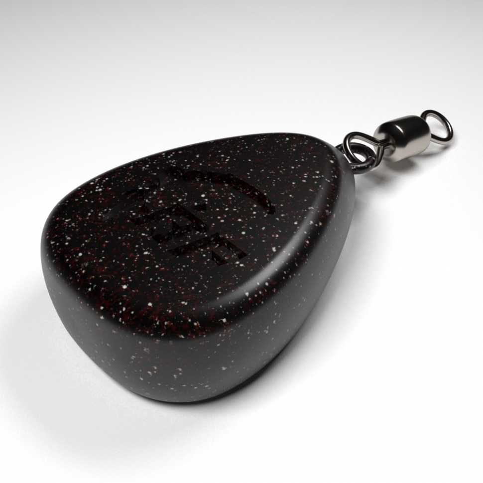 Купить Груз карповый «Flat Pear» ухо-вертлюг (121 г) полиэфирная окраска